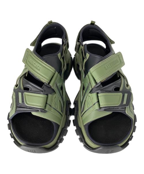 BALENCIAGA（バレンシアガ）BALENCIAGA (バレンシアガ) TRACK SANDAL ブラック×カーキ サイズ:43の古着・服飾アイテム