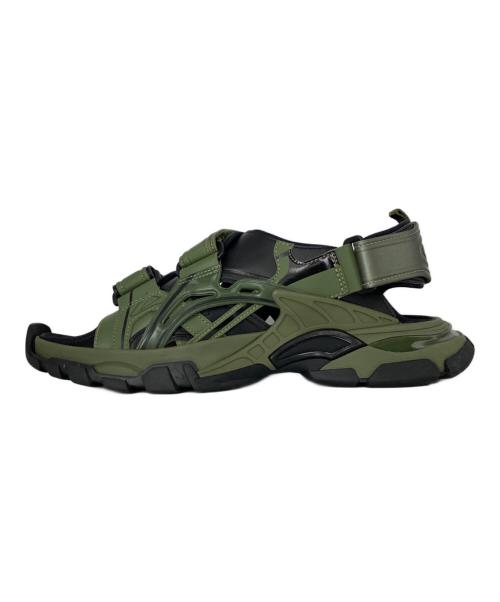 BALENCIAGA（バレンシアガ）BALENCIAGA (バレンシアガ) TRACK SANDAL ブラック×カーキ サイズ:43の古着・服飾アイテム