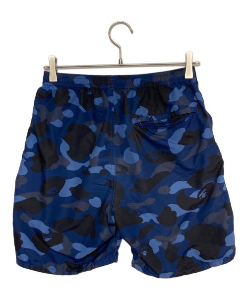 A BATHING APE（ア ベイシング エイプ）A BATHING APE (ア ベイシング エイプ) 1ST CAMO BEACH PANTS ブラック×ブルー サイズ:Sの古着・服飾アイテム