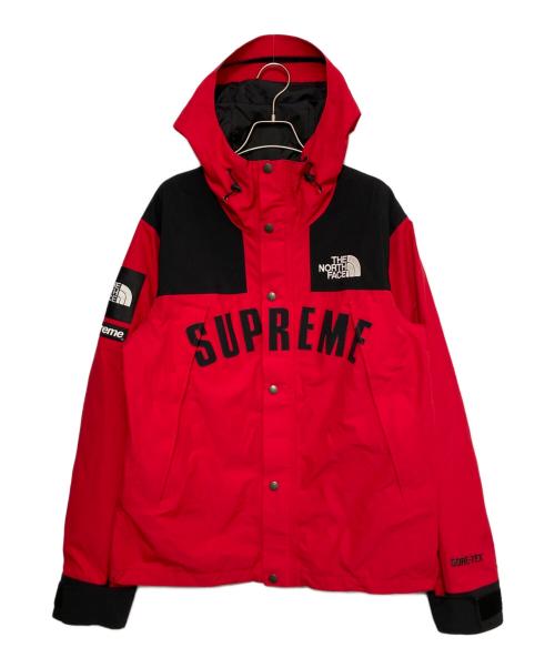 SUPREME（シュプリーム）SUPREME (シュプリーム) THE NORTH FACE (ザ ノース フェイス) Arc Logo Mountain Parka レッド×ブラック サイズ:Mの古着・服飾アイテム