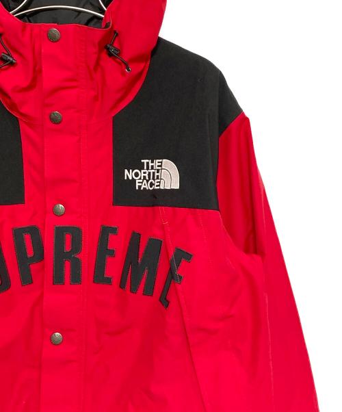 SUPREME（シュプリーム）SUPREME (シュプリーム) THE NORTH FACE (ザ ノース フェイス) Arc Logo Mountain Parka レッド×ブラック サイズ:Mの古着・服飾アイテム