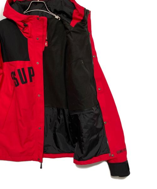 SUPREME（シュプリーム）SUPREME (シュプリーム) THE NORTH FACE (ザ ノース フェイス) Arc Logo Mountain Parka レッド×ブラック サイズ:Mの古着・服飾アイテム