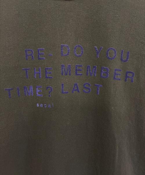 sacai（サカイ）sacai (サカイ) Flock Print T-Shirt（フロックプリントTシャツ） ブラック サイズ:4の古着・服飾アイテム