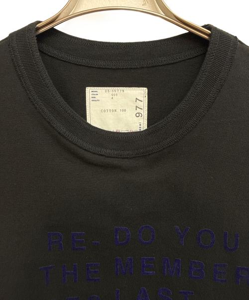 sacai（サカイ）sacai (サカイ) Flock Print T-Shirt（フロックプリントTシャツ） ブラック サイズ:4の古着・服飾アイテム