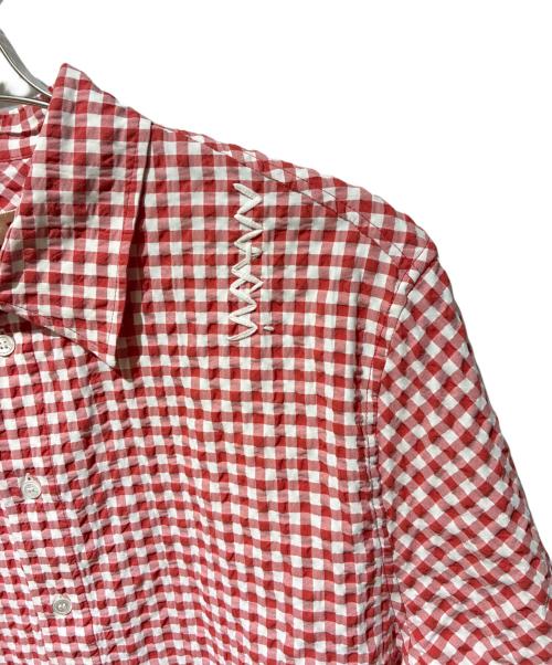 MARNI（マルニ）MARNI (マルニ) 25SS SEERSUCKER SHIRT レッド×ホワイト サイズ:46の古着・服飾アイテム