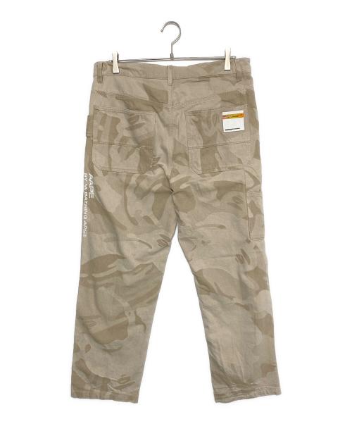 Aape BY A BATHING APE（エーエイプ バイ アベイシングエイプ）Aape BY A BATHING APE (エーエイプ バイ アベイシングエイプ) COLLEGE JACQUARD CAMO PANTS WOVEN PANTS ベージュ サイズ:Lの古着・服飾アイテム