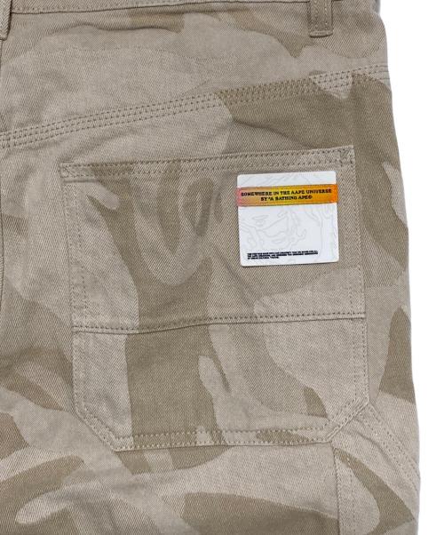 Aape BY A BATHING APE（エーエイプ バイ アベイシングエイプ）Aape BY A BATHING APE (エーエイプ バイ アベイシングエイプ) COLLEGE JACQUARD CAMO PANTS WOVEN PANTS ベージュ サイズ:Lの古着・服飾アイテム