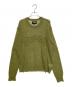stussy（ステューシー）の古着「Loose Knit Logo Sweater」｜オリーブ
