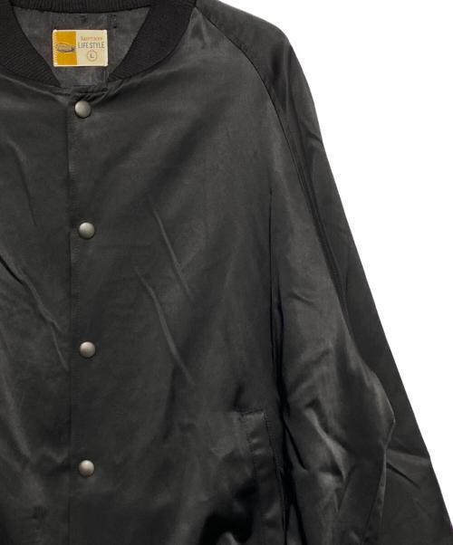 SAINT MICHAEL（セントマイケル）SAINT MICHAEL (セントマイケル) LM SATIN JACKET ブラック サイズ:Lの古着・服飾アイテム