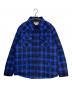 CELINE（セリーヌ）の古着「CHECKED FLANNEL OVERSHIRT」｜ブラック×ブルー