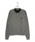 NKNITンニット）の古着「logo cardigan」｜グレー