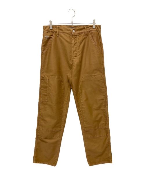 PRADA（プラダ）PRADA (プラダ) 24AW Moleskin Pants/モールスキンワークパンツ ブラウン サイズ:31 未使用品の古着・服飾アイテム