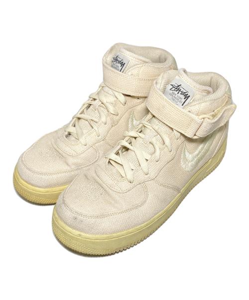 NIKE（ナイキ）NIKE (ナイキ) stussy (ステューシー) AIR FORCE 1 07 MID SP アイボリー サイズ:27cm(US9)の古着・服飾アイテム