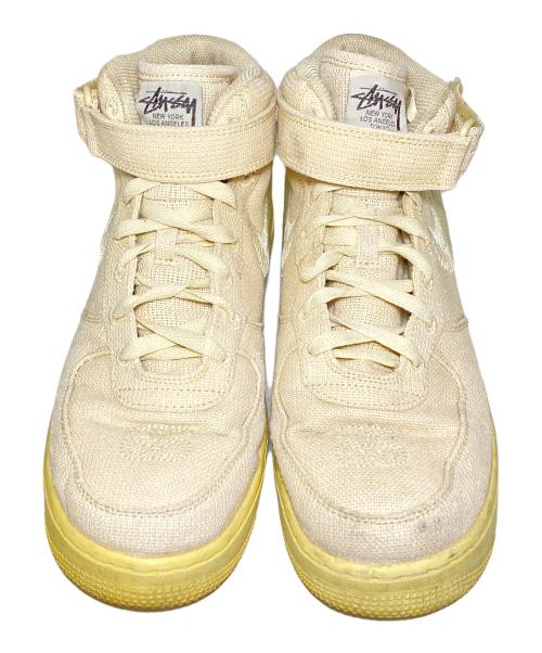 NIKE（ナイキ）NIKE (ナイキ) stussy (ステューシー) AIR FORCE 1 07 MID SP アイボリー サイズ:27cm(US9)の古着・服飾アイテム