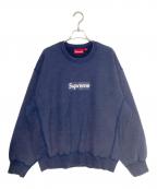 SUPREMEシュプリーム）の古着「Washed Box Logo Crewneck」｜ネイビー