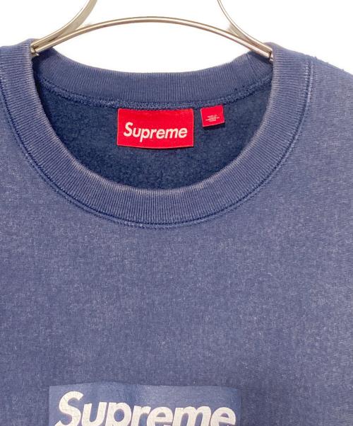 SUPREME（シュプリーム）SUPREME (シュプリーム) Washed Box Logo Crewneck ネイビー サイズ:Lの古着・服飾アイテム