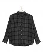 SUPREMEシュプリーム）の古着「Basket Weave Plaid Shirt Black」｜ブラック×カーキ