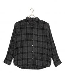 SUPREME（シュプリーム）の古着「Basket Weave Plaid Shirt Black」｜ブラック×カーキ
