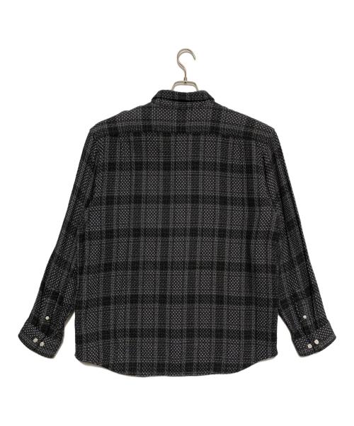 SUPREME（シュプリーム）SUPREME (シュプリーム) Basket Weave Plaid Shirt Black ブラック×カーキ サイズ:XLの古着・服飾アイテム