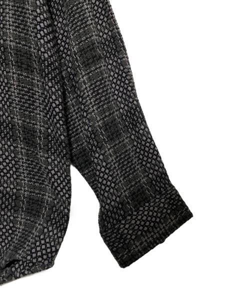 SUPREME（シュプリーム）SUPREME (シュプリーム) Basket Weave Plaid Shirt Black ブラック×カーキ サイズ:XLの古着・服飾アイテム