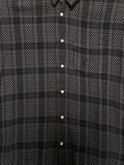 SUPREME（シュプリーム）SUPREME (シュプリーム) Basket Weave Plaid Shirt Black ブラック×カーキ サイズ:XLの古着・服飾アイテム