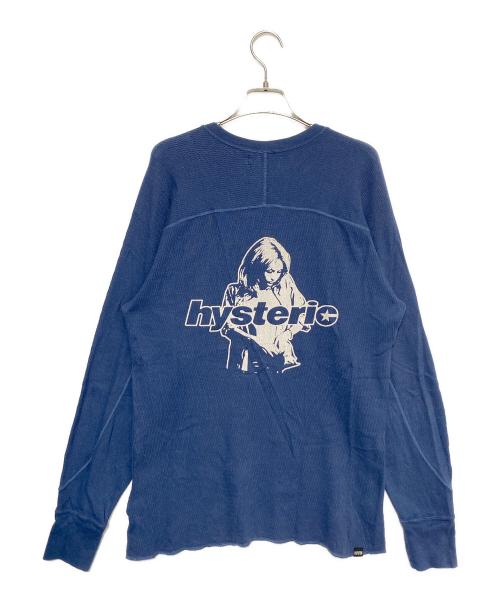 Hysteric Glamour（ヒステリックグラマー）Hysteric Glamour (ヒステリックグラマー) ヘンリーネックカットソー ネイビー サイズ:XLの古着・服飾アイテム