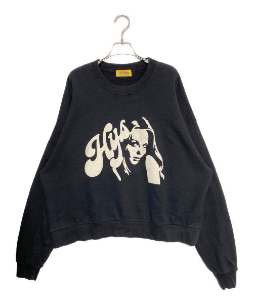 Hysteric Glamour（ヒステリックグラマー）Hysteric Glamour (ヒステリックグラマー) HYSTERIC WOMAN アップリケ オーバーサイズ スウェット ブラック サイズ:FREEの古着・服飾アイテム