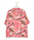 WACKO MARIA×MINEDENIMワコマリア×マインデニム）の古着「HAWAIIAN SHIRT S/S (TYPE-1)」｜ピンク