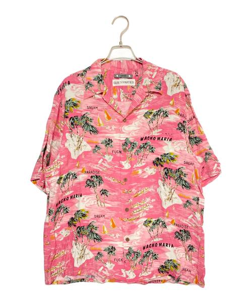 WACKO MARIA（ワコマリア）WACKO MARIA (ワコマリア) MINEDENIM (マインデニム) HAWAIIAN SHIRT S/S (TYPE-1) ピンク サイズ:Lの古着・服飾アイテム