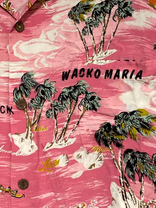WACKO MARIA（ワコマリア）WACKO MARIA (ワコマリア) MINEDENIM (マインデニム) HAWAIIAN SHIRT S/S (TYPE-1) ピンク サイズ:Lの古着・服飾アイテム