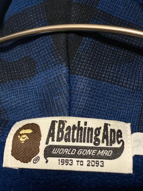 A BATHING APE（ア ベイシング エイプ）A BATHING APE (ア ベイシング エイプ) CHECK CAMO FULL ZIP ブルー サイズ:Sの古着・服飾アイテム