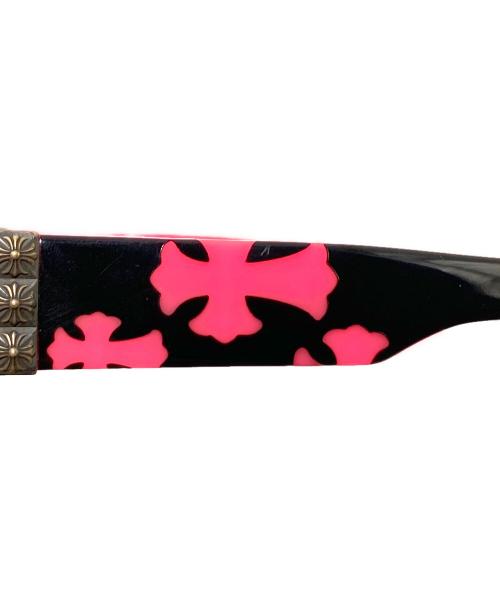 CHROME HEARTS（クロムハーツ）CHROME HEARTS (クロムハーツ) Black Punk Rock Pink ブラック×ピンク サイズ:57□16-140の古着・服飾アイテム