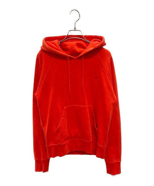 AMI Alexandre Mattiussi（アミアレクサンドルマテュッシ）AMI Alexandre Mattiussi (アミアレクサンドルマテュッシ) ハートロゴプルオーバーフーディ レッド サイズ:Sの古着・服飾アイテム