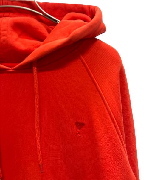 AMI Alexandre Mattiussi（アミアレクサンドルマテュッシ）AMI Alexandre Mattiussi (アミアレクサンドルマテュッシ) ハートロゴプルオーバーフーディ レッド サイズ:Sの古着・服飾アイテム