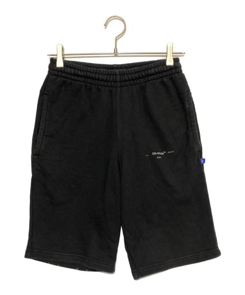 OFFWHITE（オフホワイト）OFFWHITE (オフホワイト) ハーフスウェットパンツ ブラック サイズ:XSの古着・服飾アイテム