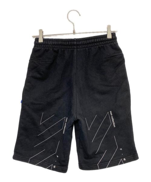OFFWHITE（オフホワイト）OFFWHITE (オフホワイト) ハーフスウェットパンツ ブラック サイズ:XSの古着・服飾アイテム