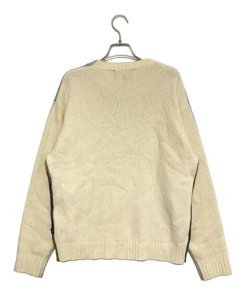BoTT（ボット）BoTT (ボット) Apple Printed Knit Sweater ホワイト×スカイブルー サイズ:Mの古着・服飾アイテム