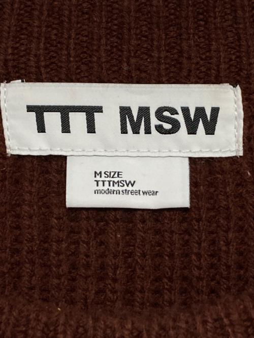 TTT MSW（ティー）TTT MSW (ティー) Wool Pullover Knit ブラウン サイズ:Mの古着・服飾アイテム
