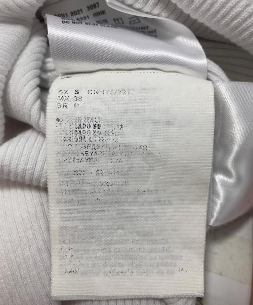 PRADA（プラダ）PRADA (プラダ) TURTLE-NECK RIBBED COTTON SWEAT ホワイト サイズ:Sの古着・服飾アイテム