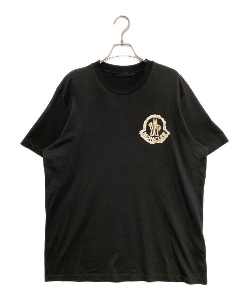 MONCLER（モンクレール）MONCLER (モンクレール) ロゴプリント Tシャツ ブラック サイズ:XLの古着・服飾アイテム