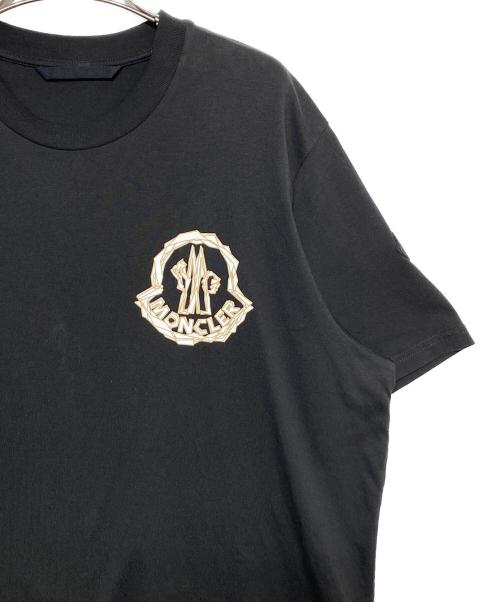 MONCLER（モンクレール）MONCLER (モンクレール) ロゴプリント Tシャツ ブラック サイズ:XLの古着・服飾アイテム