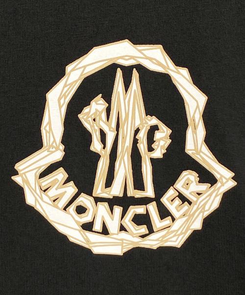 MONCLER（モンクレール）MONCLER (モンクレール) ロゴプリント Tシャツ ブラック サイズ:XLの古着・服飾アイテム