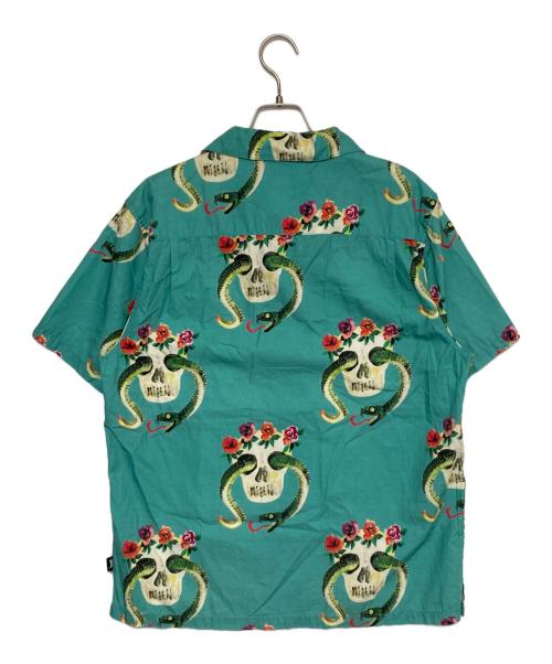 stussy（ステューシー）stussy (ステューシー) Skull Pattern Shirt グリーン サイズ:Mの古着・服飾アイテム