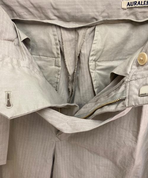 AURALEE（オーラリー）AURALEE (オーラリー) WASHED FINX RIPSTOP CHAMBRAY BELTED PANTS ライトグレー サイズ:1の古着・服飾アイテム