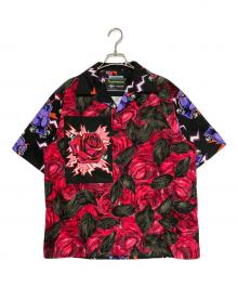 PRADA×FRANKENSTEIN×UNIVERSAL STUDIOS（プラダ×フランケンシュタイン×ユニバーサル・スタジオ）の古着「オープンカラーシャツ」｜レッド