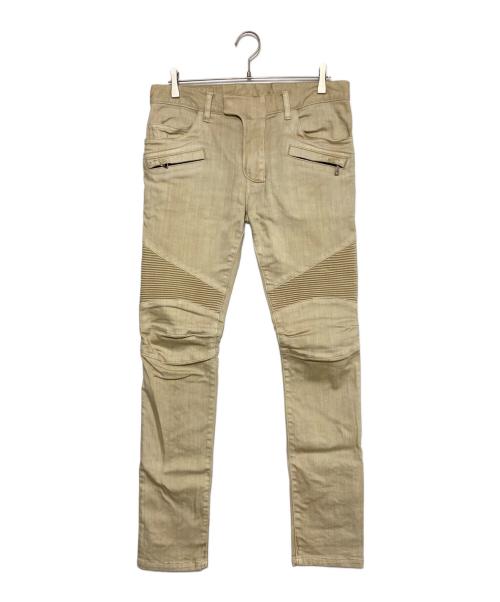 BALMAIN（バルマン）BALMAIN (バルマン) バイカーパンツ ベージュ サイズ:30の古着・服飾アイテム