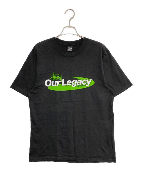 stussy（ステューシー）stussy (ステューシー) OUR LEGACY (アワーレガシー) Work Shop Swirl Tee ブラック サイズ:Sの古着・服飾アイテム