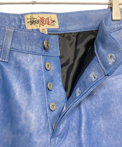 stussy（ステューシー）stussy (ステューシー) BIG OL’JEAN STONEWASHED LEATHER ブルー サイズ:28の古着・服飾アイテム