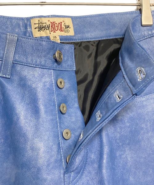 stussy（ステューシー）stussy (ステューシー) BIG OL’JEAN STONEWASHED LEATHER ブルー サイズ:28の古着・服飾アイテム