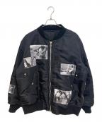 TAKAHIROMIYASHITA TheSoloIst.タカヒロミヤシタ ザソロイスト）の古着「フォトコラージュオーバサイズドボマーブルゾン」｜ブラック